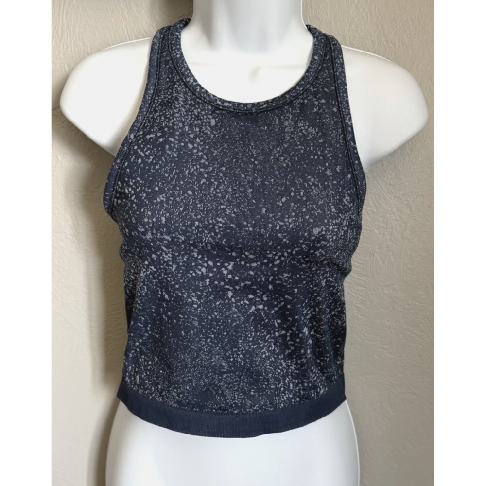 Lululemon Ebb to Street Crop Tank Top Womens Size 6 Mineral Blue‎ Racerback